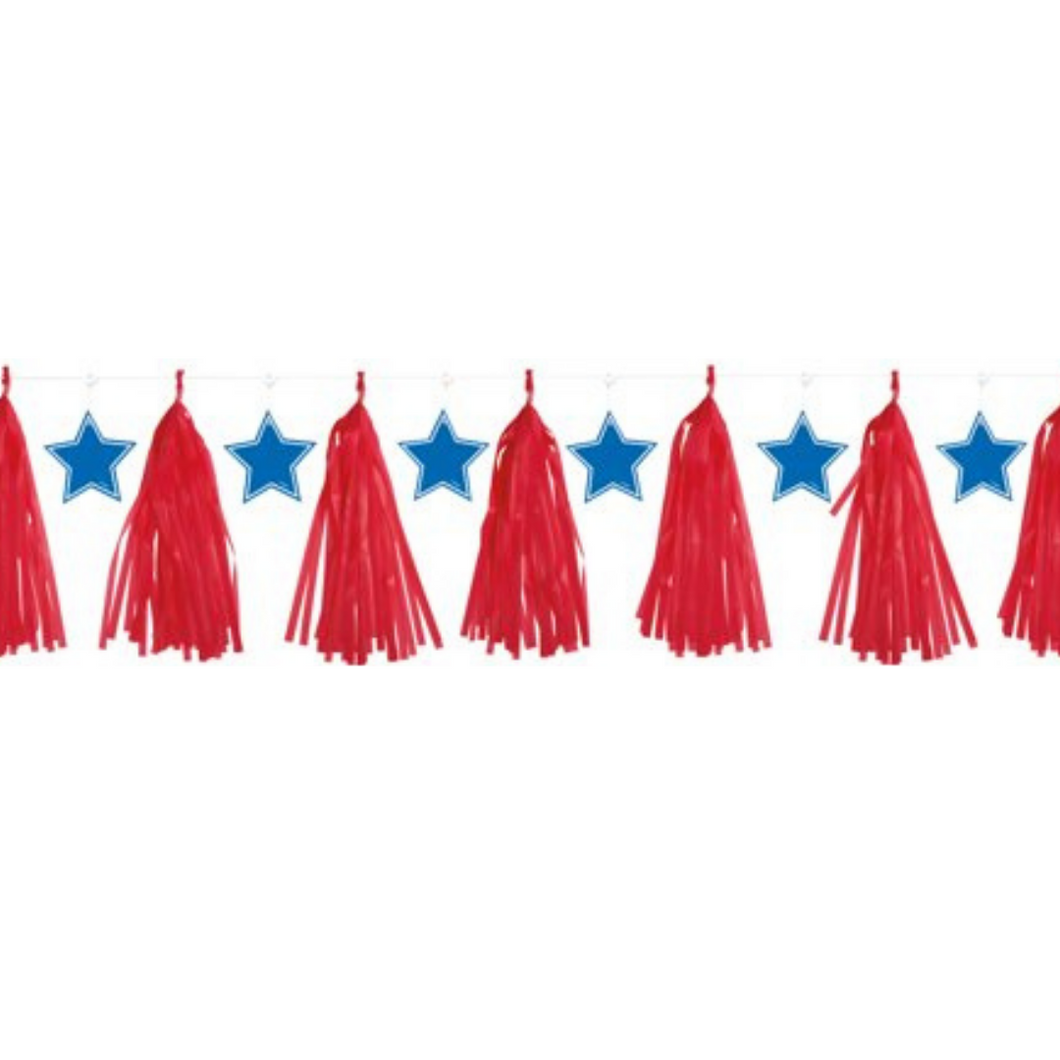 Patriotic Tassel Garland with Stars